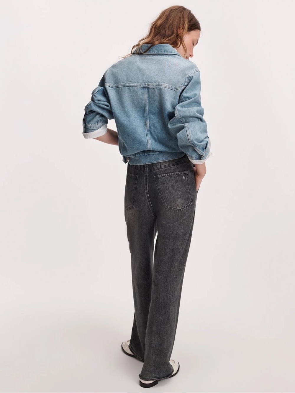 rag & bone Women's Miramar Wide-Leg Track Pant Jeans - Picture 11 of 11